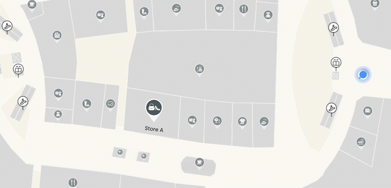 Poilabs proximity marketing campaigns visualized on indoor maps